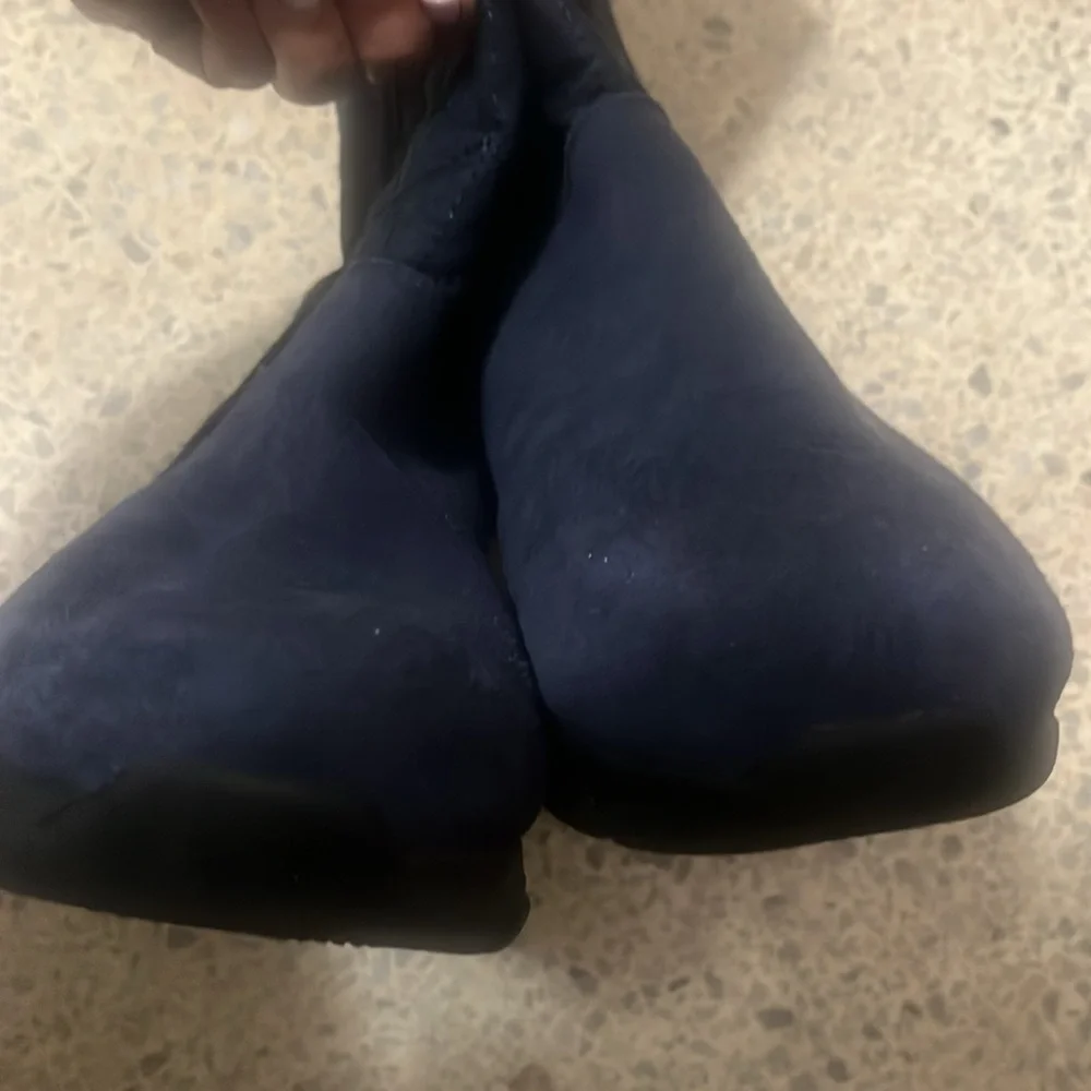 Lands' End 11 Blue Winter Rain Boots inside zipper